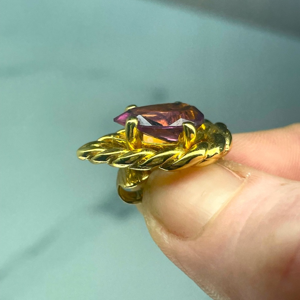 Vintage Dior “Miss Dior” Amethyst and Gold Earrings - Picture 2 of 4